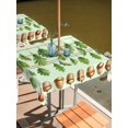 thumbnail image 2 of Outdoor Tablecloth with Umbrella Hole for Patio/Picnic/Party/Camping, Green Botanical Waterproof Table Cloth Square Cover Washable, Acorn Spring Summer Plant Leaves (54"x 54"), 2 of 8