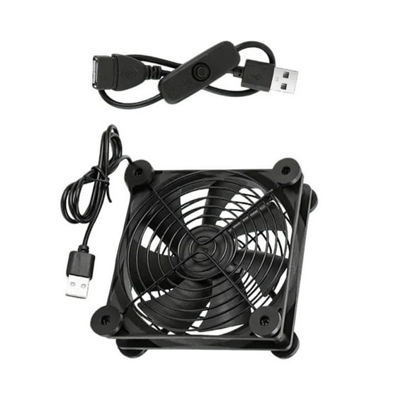 YIEMEEN DC5V USB Cooling Fan 120mm with Switches for Home Office Networking Equipment, Sound Video Cabinets, Gaming PC, and Laptop