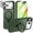 Green, variant on CASEFIV for iPhone 17 Pro Max Case,with Magnetic Invisible Stand [Compatible with Mag-Safe] Shockproof Slim Translucent Case with 2 Screen Protector+2 Lens Protector,Rose Red