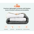thumbnail image 3 of SGI Oversized Queen Contrast Comforter Set Microfiber Fill 3 Piece Dark Gray, 3 of 5