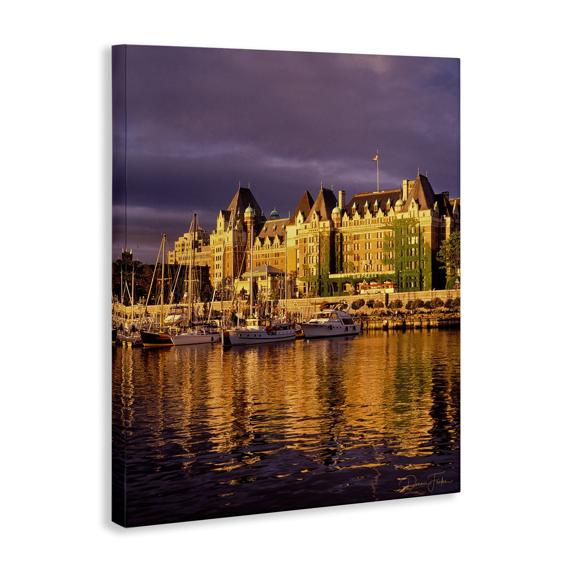 Stupell Industries City Boat Harbor Town & City Photography Gallery Wrapped Canvas Art Print Wall Art, 36 x 48