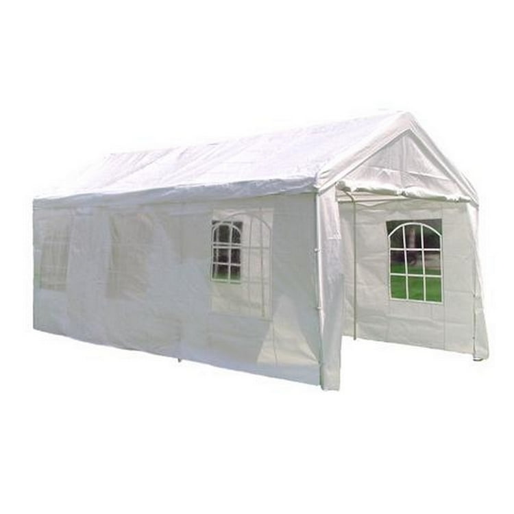 Palm Springs 10 X 20 White Party Tent Gazebo Canopy with Sidewalls 