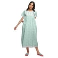 thumbnail image 4 of Moomaya Printed Sleepwear Cotton Ruffled Border Womens Maxi Nightdress, 4 of 6