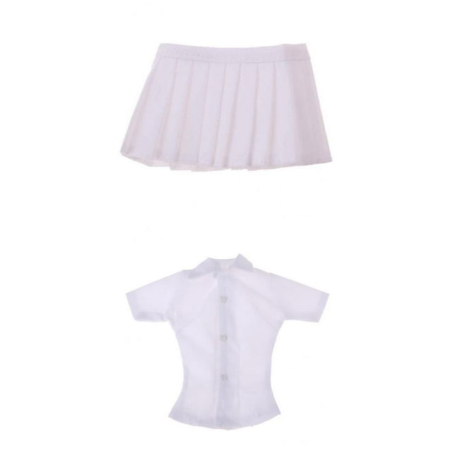 1/6 de Cortas y Plisada Blanca para de Acción Femenina, Pretender para Niños