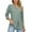 Green, variant on SHTXOZHI Business Casual Blouses for Women 3/4 Sleeve V Neck Collared Tops Office Work Shirts