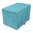 thumbnail image 1 of Floral Dog Crate Cover, Pointy Petals Flowers Leaves in Vivid Aquatic Tones, Easy to Use Pet Kennel Cover for Medium Large Dogs, 35" x 23" x 27", Sky Blue Seafoam, by Ambesonne, 1 of 6