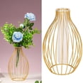 thumbnail image 3 of Florero , maceta de , terrario, soporte geométrico de Metal, florero de , Estilo 1 Dorado Macarena jarrón hidropónico, 3 of 7