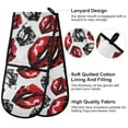 thumbnail image 4 of Dailycode Double Sided Oven Mitt with Loop Heat Resistant Kitchen Long Potholders 7" x 35" Erogenous Lip, 4 of 6
