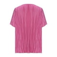 thumbnail image 7 of Cmfcve Women's Summer Plus Size Shirt Round Neck Short Sleeve Gauze Tops Breathable Loose Pullover Tee Shirt, 7 of 7