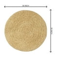 thumbnail image 5 of Home Weavers Fantasia Collection 100% Cotton Tufted Round Shape Bathroom Rug, Soft and Absorbent Bath Rugs, Non-Slip Bath Rug, Machine Wash Dry Bath Mats for Bathroom Floor- 30" Round, Yellow, 5 of 6