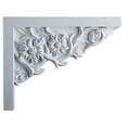 thumbnail image 1 of Ekena Millwork SB09X07FL-R 9 In. W X 7.25 In. H X .62 In. P Architectural Floral Small Stair Bracket- Right, 1 of 3