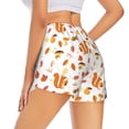 thumbnail image 4 of Picia Squirrel InThe Forest3 Pattern Women's 2 in 1 Athletic Running Shorts High Waisted Workout Casual Gym Sweat Shorts with Comfy Liner Zipper Pockets-Medium, 4 of 9
