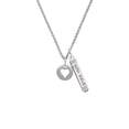 thumbnail image 2 of Delight Jewelry Silvertone Pebble with Heart Cutout Silvertone Live the Life You Have Imagined Bar Charm Necklace, 23", 2 of 4