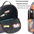 thumbnail image 5 of Lsque Colorful Cloud Spotted Dog Pattern Backpack – School Travel Canvas Daypack with Ergonomic Padded Straps, Multiple Compartments & Leather Handle, 5 of 5
