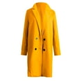 thumbnail image 6 of Scyoekwg Women Coats Fashion Fashion Warm Faux Coat Cardigan Winter Solid Long Sleeve Outerwear Going Out Tops Yellow XXXXXL, 6 of 8