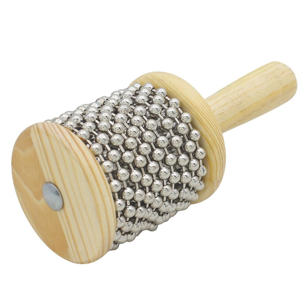 JWQFBC 1 Piece Cabasa Made of Wood Tambourine Shaker Small Hand Percussion Instrument