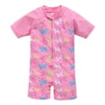 thumbnail image 1 of Sunnyoo Big Girls Bathing Suit Short Sleeve Rashguard and Shorts Swimsuit Swimwear, 1 of 7