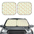 thumbnail image 2 of Hirioo Vegan Fruit Carrot for 2PCS Windshield Sun Shade Foldable | Front Windshield Shade for Sun, Heat and UV Rays-Medium, 2 of 6