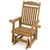 Innovaze HIPS Patio Glider for One Person with Cup Holders,All-Weather Resistant, Heavy Duty700 LBS ,Brown