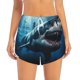 thumbnail image 2 of Balery 3D Realistic Shark Pantalones cortos deportivos para mujer con forro y dos bolsillos, elásticos, para entrenamiento, gimnasio, yoga-Small, 2 of 7