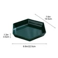 thumbnail image 3 of Hexagonal Large Fruit Tray Home Living Room Coffee Table Candy Tray Food Tray (Green), 3 of 7