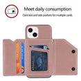 thumbnail image 4 of Mantto Cases for iPhone 13 mini - 5.4 inch Wallet Case with Card Holder, PU Leather ID Credit Card Slots Double Magnetic Clasp Kickstand Shockproof Back Flip Slim Phone Cover, Rosegold, 4 of 8