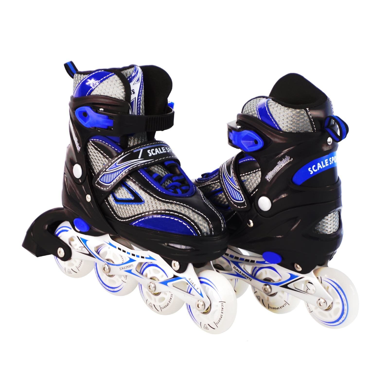 Kids/Teen Adjustable Inline Skates for Girls and Boys Durable Outdoor Roller Blades Illuminating Front Wheel Scale Sports