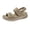 Khaki, variant on Women's Orthopedic Platform Sandals, Double Strap Backstrap Walking Shoes, Arch Support Cushioned Summer Outdoor Slides Black