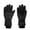 Black, variant on WREESH Boys Girls Kids Waterproof Wool Winter Gloves Solid Color Skiing Gloves for Children Black