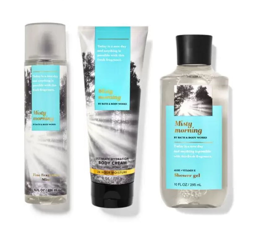 Bath & Body Works - Misty Morning Trio - Shower Gel, Fine Fragrance Mist  and Body Cream - Walmart.com