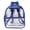 Blue, variant on Rupoun Unisex PVC Transparent Backpack Portable Clear Bag Heavy Duty for School Travel Work, Black