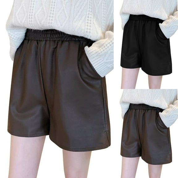 DDAPJ pyju Plus Size Shorts for Women Elastic High Waisted Jean Shorts Vintage Denim Shorts with Pockets Black M