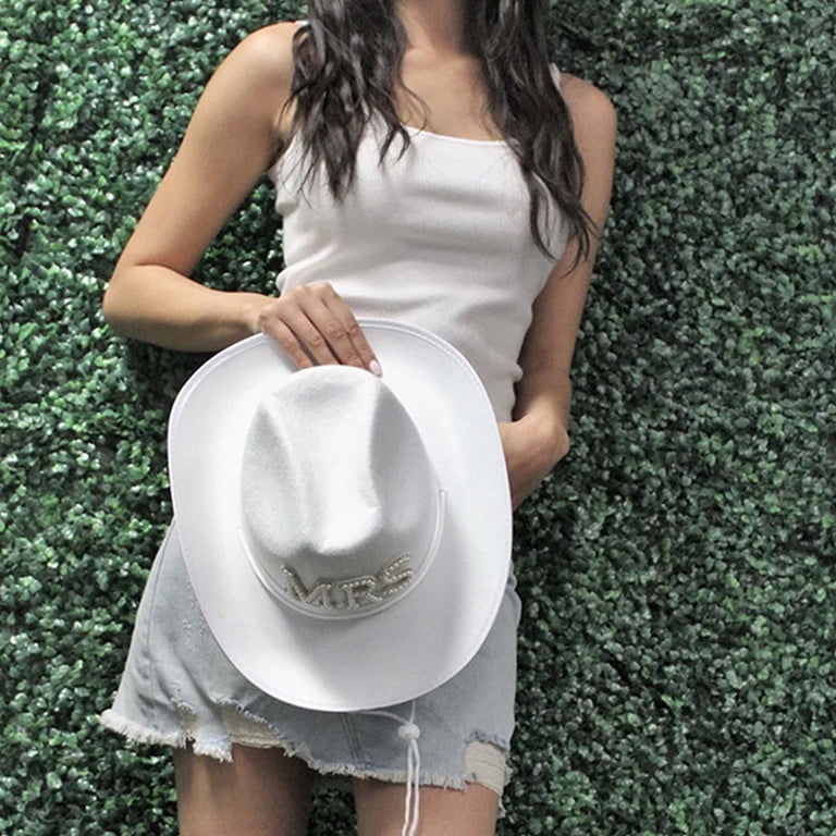 Segolike West Hats, Hats, Pearl Beaded Hat, Wide Brim Cowboy  display picture 3