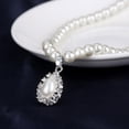 thumbnail image 4 of Soumake Royal Style Princess Imitation Pearl Teardrop Pendant Elegant Necklace Earrings Fashion, 4 of 8