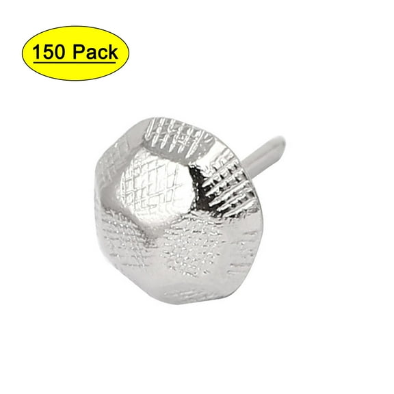 Unique Bargains 7/16" Dia Stainless Steel Thumbtack Upholstery Decorative Nail Thumb Tack 150PCS