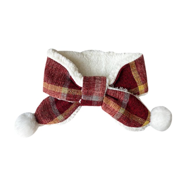 Bufanda Cálida de Invierno para Mascotas Perfecl Cómoda Fácil de Usar Rojo M