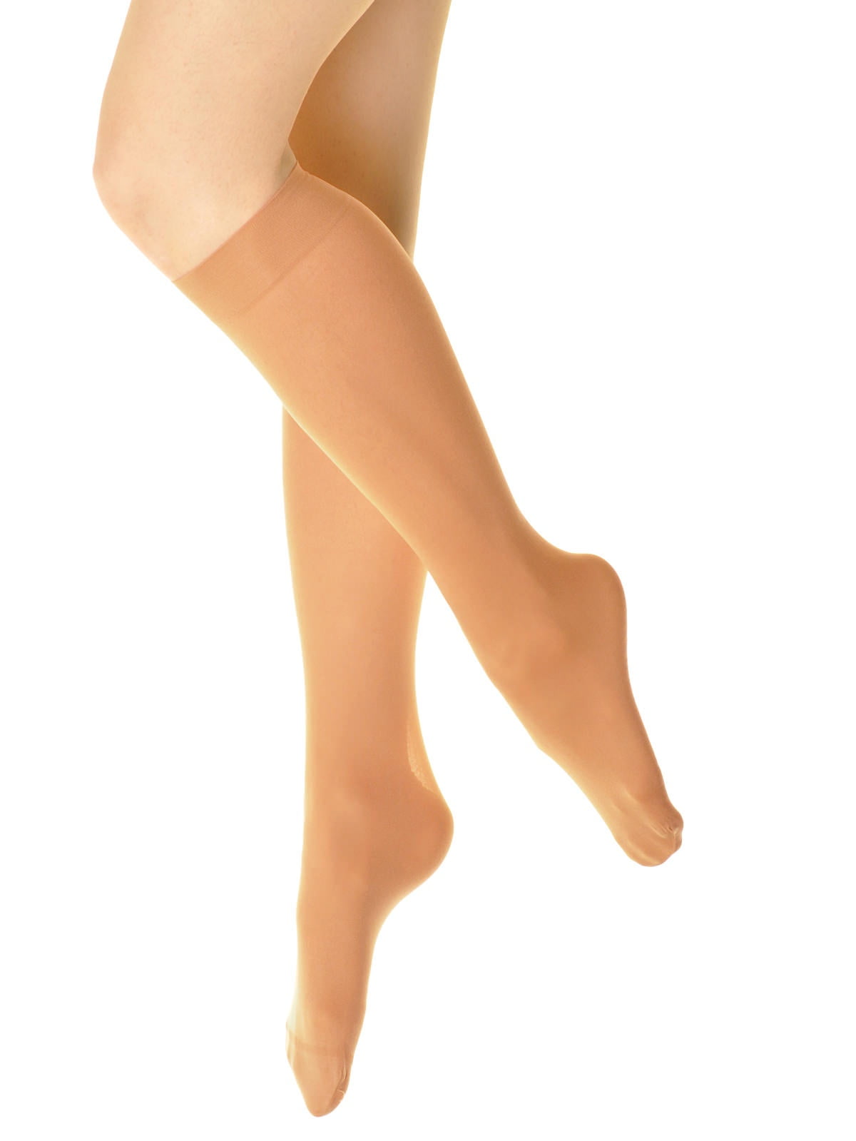 Angelina Sheer Support Nylon Knee High Stockings 6 Pairs