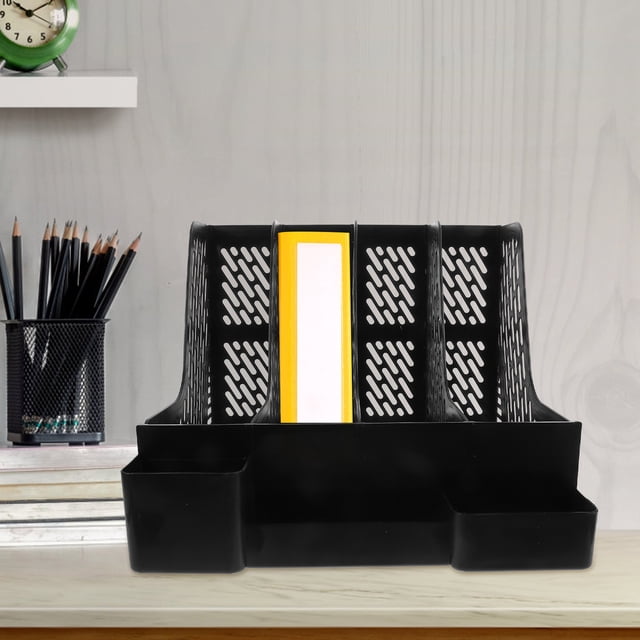 Minkissy 1Jgo Cubículo De De Plástico Negro Para Organización En Oficina