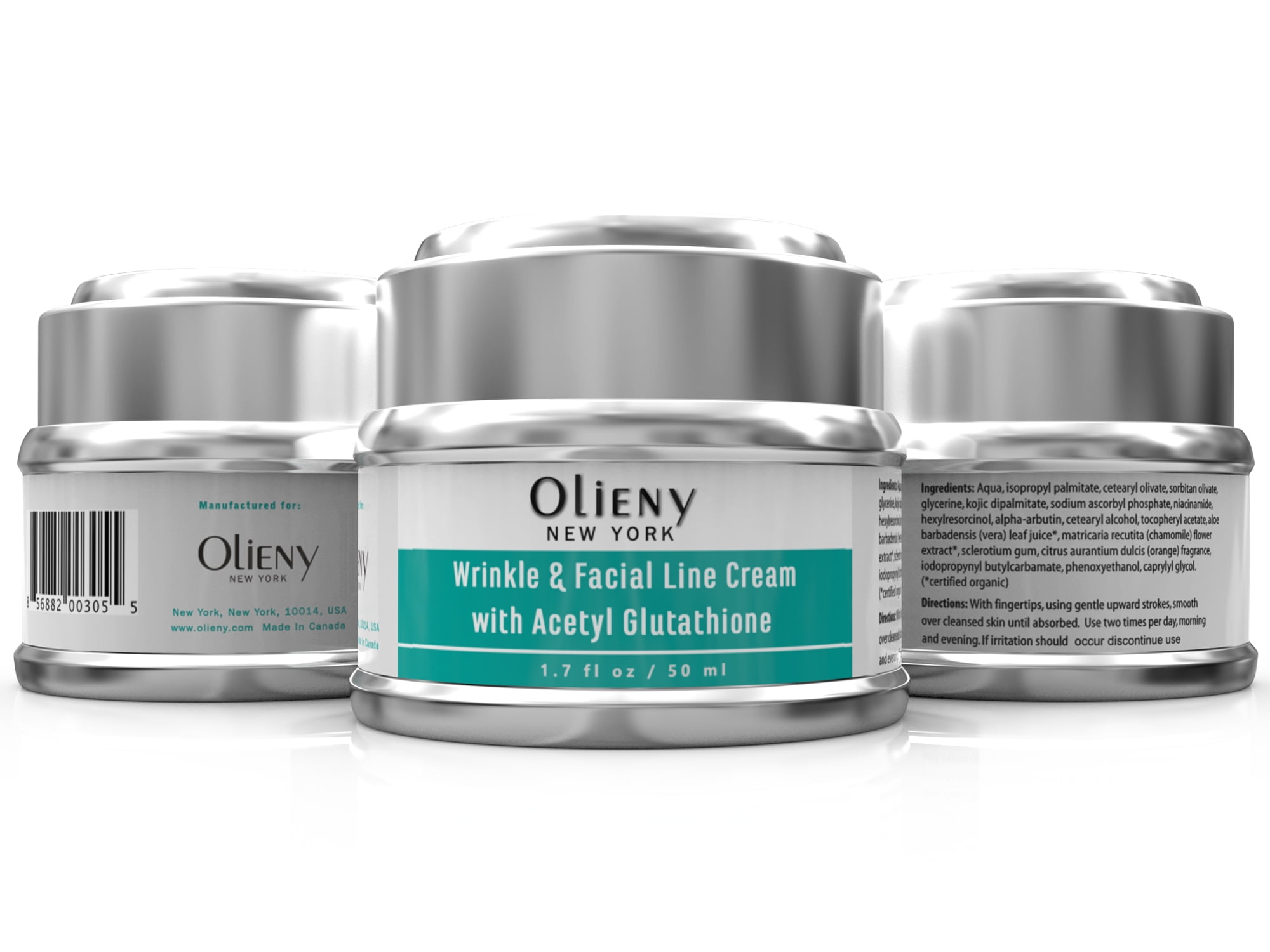 Anti-Wrinkle Cream with Vitamin E, C and Vitamin B5 - Day & Night Moisturizer White 1.7oz by Olieny