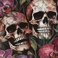 thumbnail image 6 of BANET Embroidery Skull Round Table Cloth Pink Flowers Polyester Tablecloth Waterproof Tablecloth Dinning Table Cover for Indoor Outdoor Party Picnic 46"-50, 6 of 8