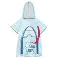 thumbnail image 1 of Esho Kids Cartoon Print Wearable Bath Towel Toddler Hooded Beach Cloak Poncho Towel 1-5T, 1 of 6