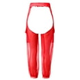 thumbnail image 6 of Wojeull Women Pants High Elastic Buckles Jogger Crotch Long Wasit Transparent Mesh Pants, 6 of 8