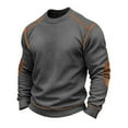 thumbnail image 4 of CONZONE Mens Pullover Sweatshirts Long Sleeve Sweatshirt for Men Trendy Solid Color Crew Neck Warm Fall Hoodie Sweatshirt, 4 of 4