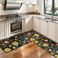 thumbnail image 3 of Kitchen Rugs Sets Of 2,Pioneer Flower Floral Print Pattern Anti Fatigue Kitchen Mat Rugs Non Slip Washable,Decorative Kitchen Floor Mats for Kitchen,Sink,Laundry,17"x47"+17"x47", 3 of 5