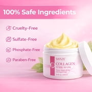 SAISZE Collagen Hair Mask, Deep Conditioning Hair Mask for Dry Damaged Hair, Hydrating Repair Hair Treatment with Argan Oil for Frizzy & Dry Hair, 8.45oz (250ml)