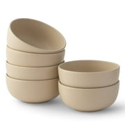 JoyJolt Mesa 6pc Stoneware Soup Bowl set - Beige