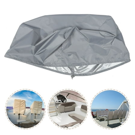 Worgeous 1Set 50.8x45.7in Grey Boat Seat Cover Protective Waterproof Dustproof Rainproof Marine Accessory
