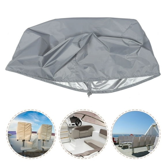 Worgeous 1Set 50.8x45.7in Grey Boat Seat Cover Protective Waterproof Dustproof Rainproof Marine Accessory