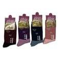 thumbnail image 2 of 4 Pairs of Women's Thermal Soft Comfort Thick Casual Warm Lamb Wool Crew Socks (Hearts), 2 of 2