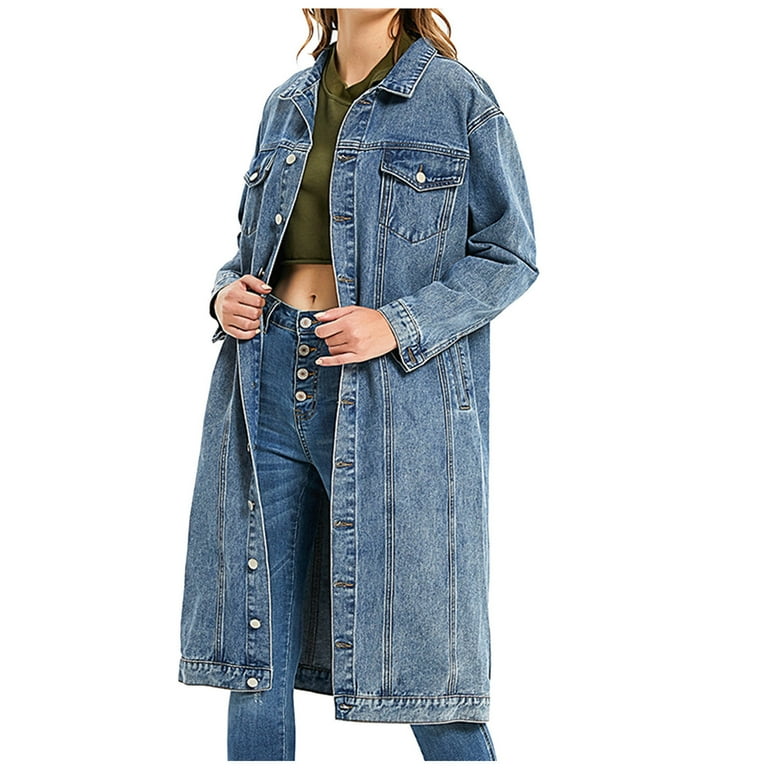 新品032C washed long-sleeve denim overcoat 53d28975-ca24-47ba-b637-